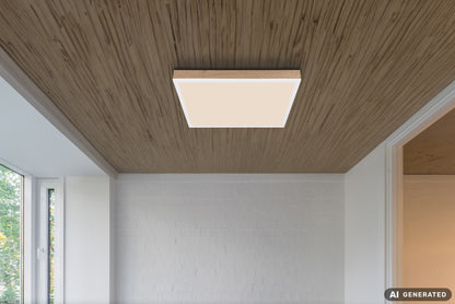 Subtil vit aluminium LED plafondlampa – bild 11
