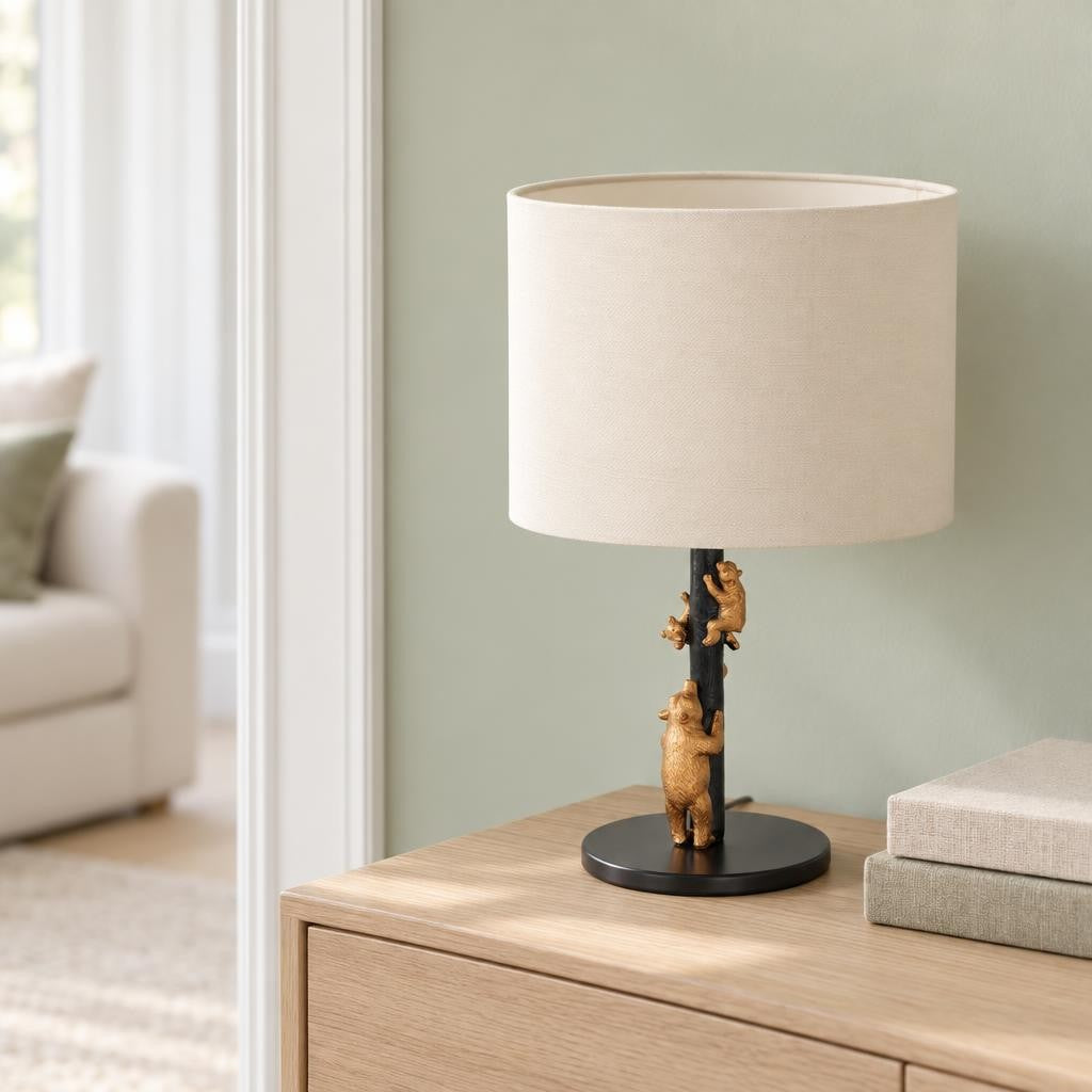 Trendy černá stolní lampa Animaux – Anne Light & Home – fotografie v interiéru