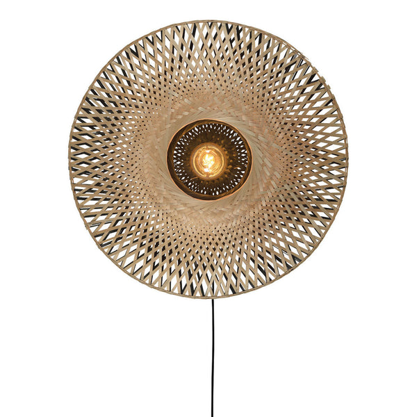 GOOD&MOJO Kalimantan wandlamp van bamboe zwart/naturel