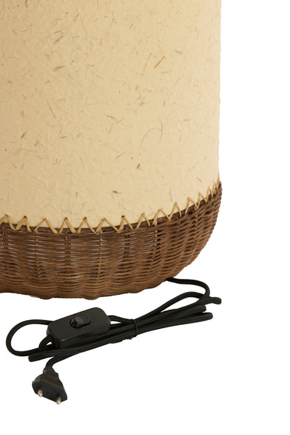 Lâmpada de mesa de papel bege extra grande Light & Living Tio – imagem 2