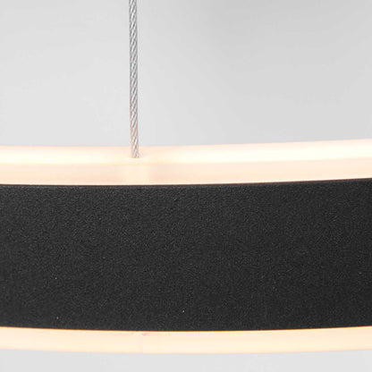 Черна LED висяща лампа Steinhauer Ringlux Ø60 см – изображение 11