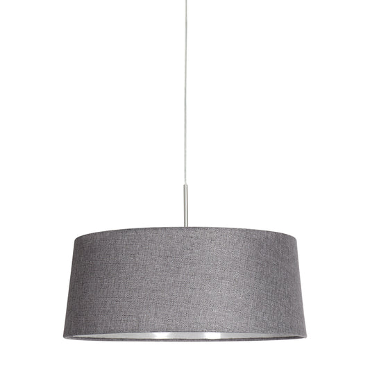 staalkleurige-pendel-met-grijze-linnen-kap-steinhauer-sparkled-light-main-image