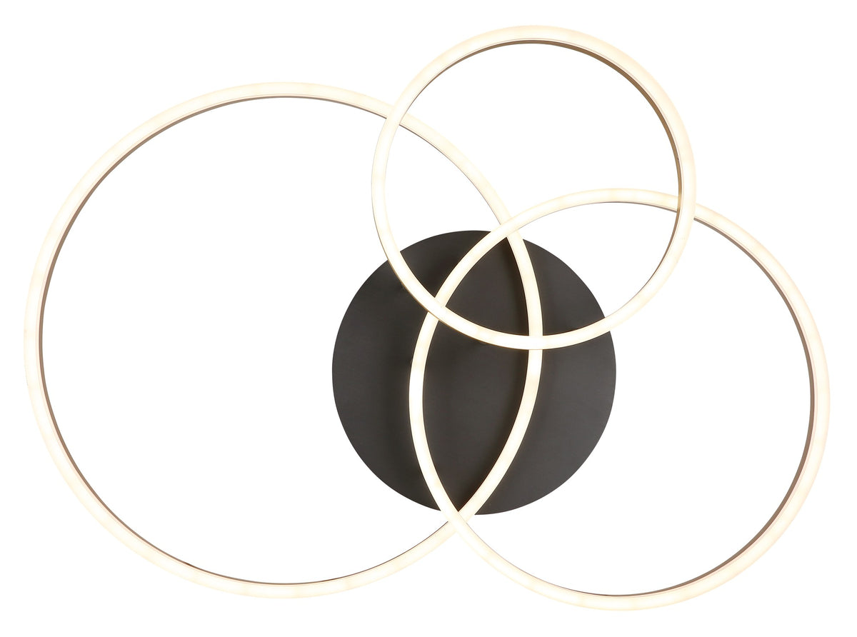 Grande lampada da soffitto LED in alluminio nero – immagine 2