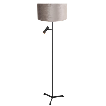 zwarte-tripod-vloerlamp-met-grijze-velours-kap-en-leeslicht-steinhauer-stang-variant-image1
