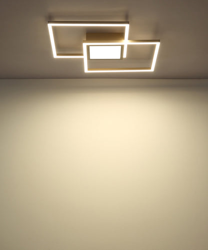 Pequeno plafon de metal LED na cor areia – imagem 6