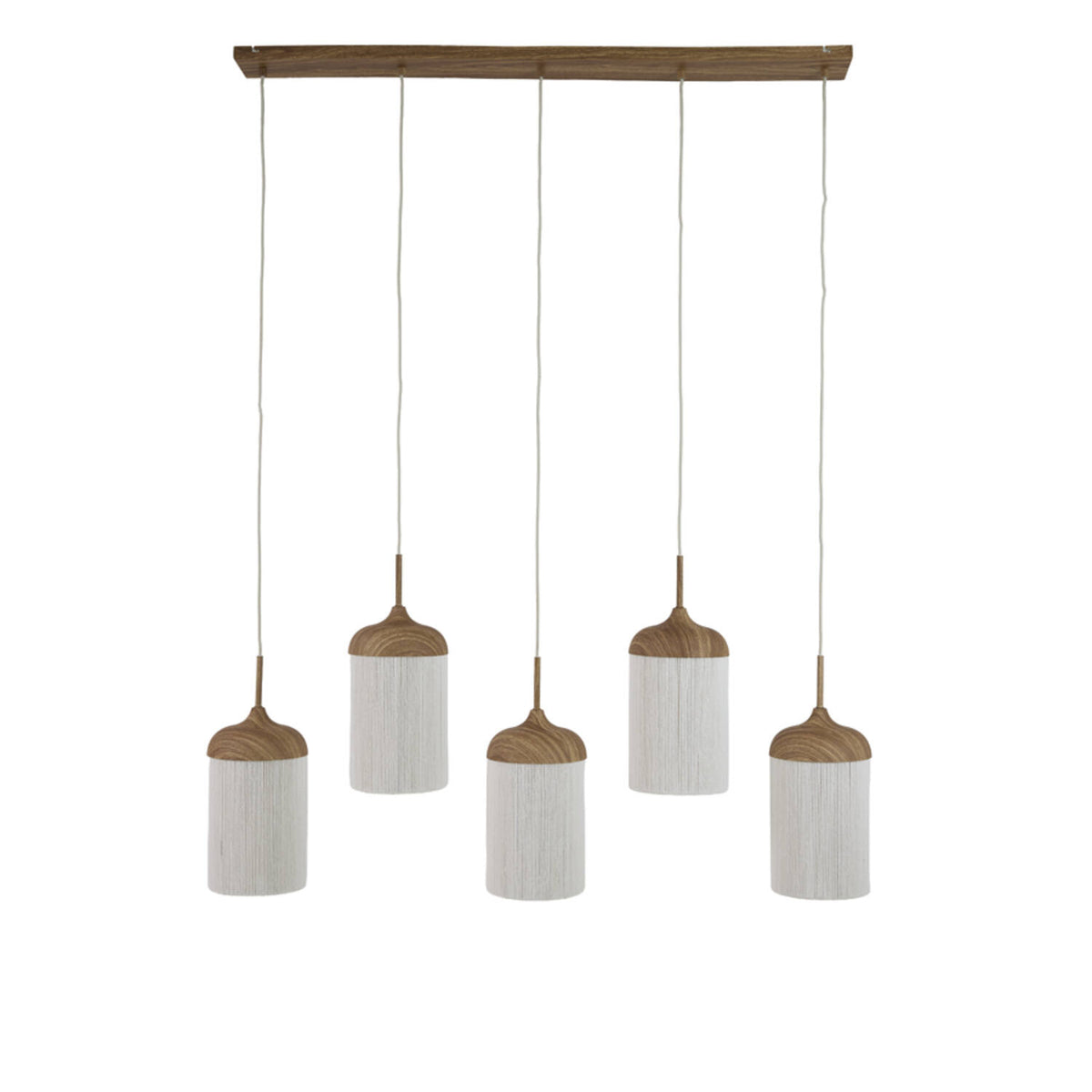 Grande lampada a sospensione in metallo color naturale Light & Living Dania
