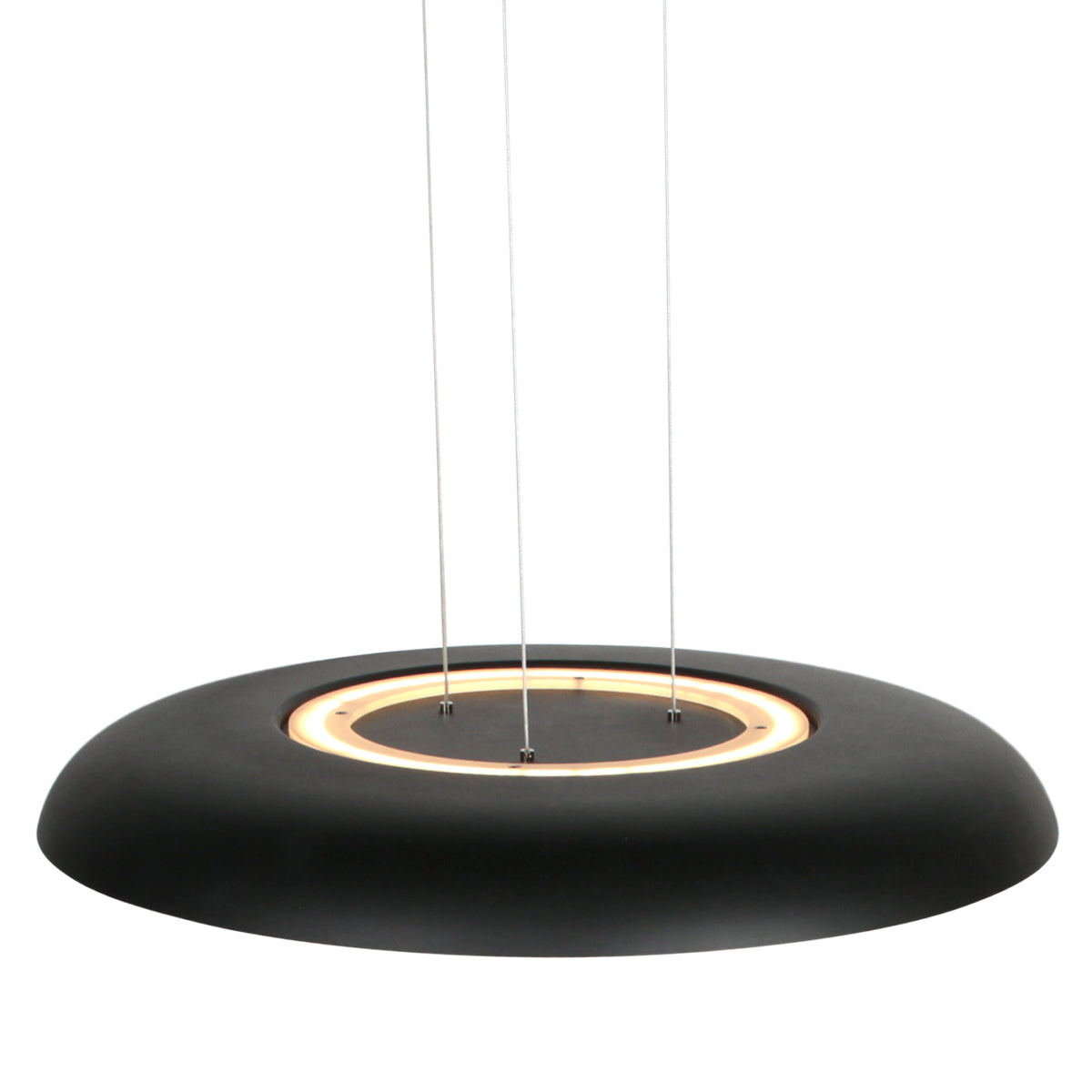 Черна LED висяща лампа със златист интериор Steinhauer Golden Veil – изображение 4