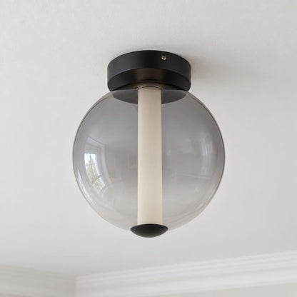 LACY Modern Ceiling Light with Smoked Glass – lifestyle image