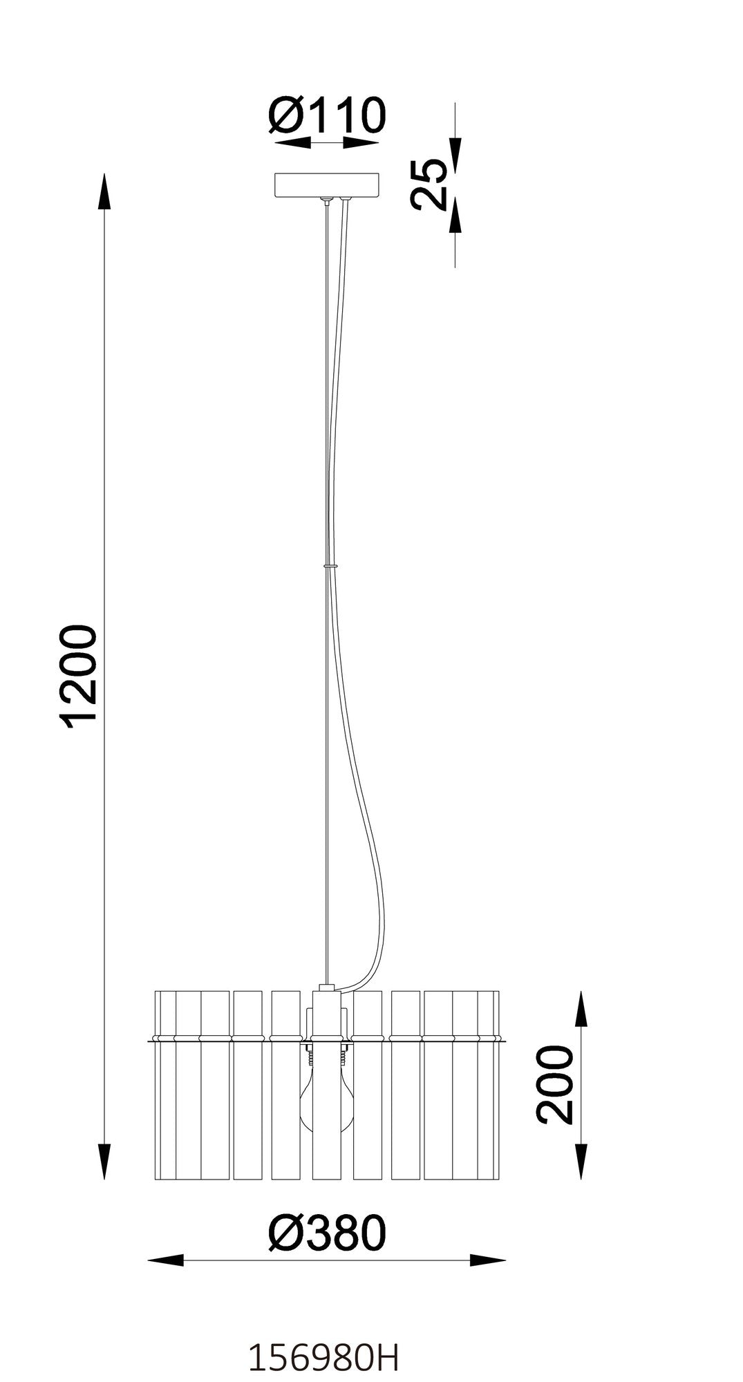 Zwarte metalen hanglamp met rookglazen buizen en ronde vorm – afbeelding 6