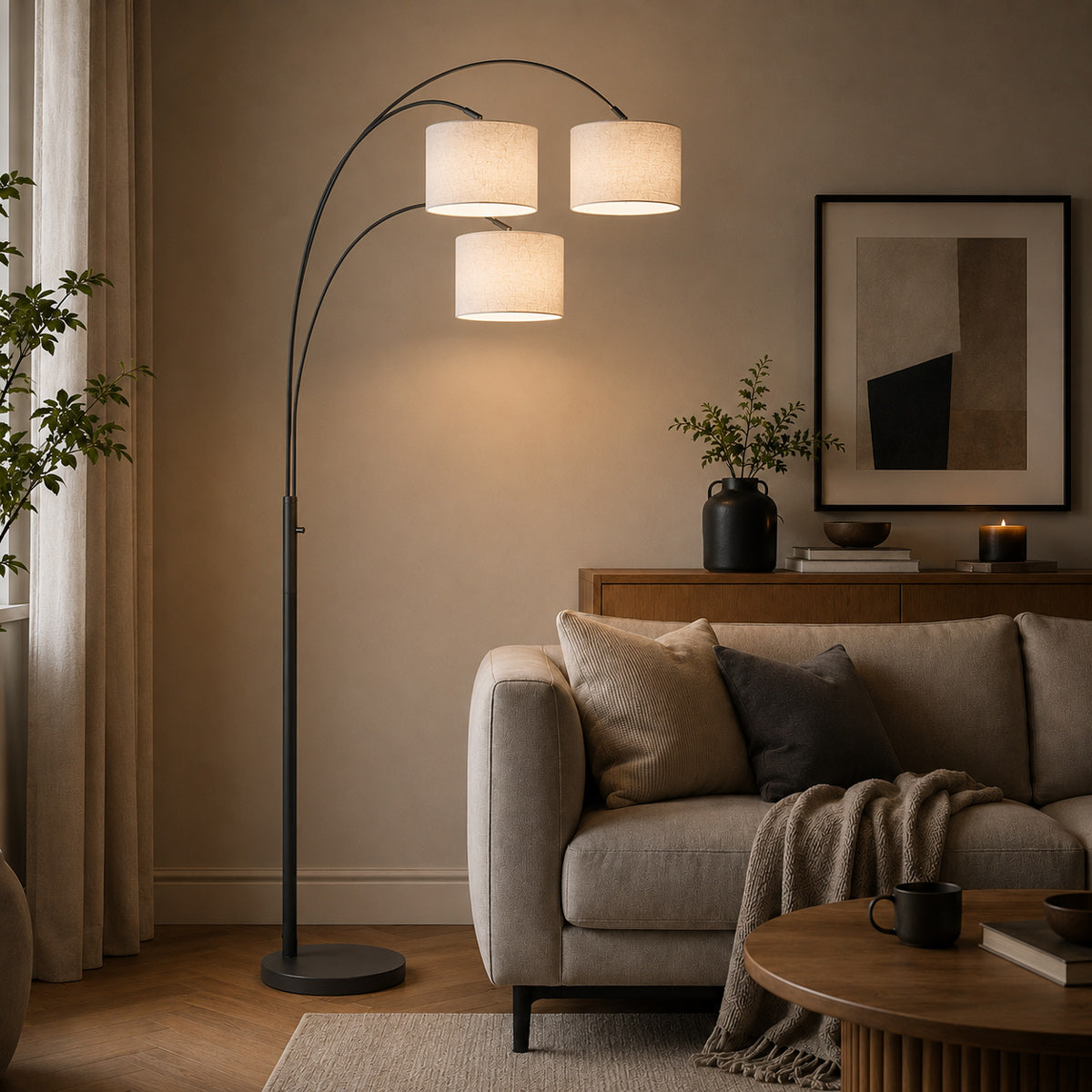 moderne-zwarte-booglamp-drie-lichts-steinhauer-sparkled-light-variant-image2