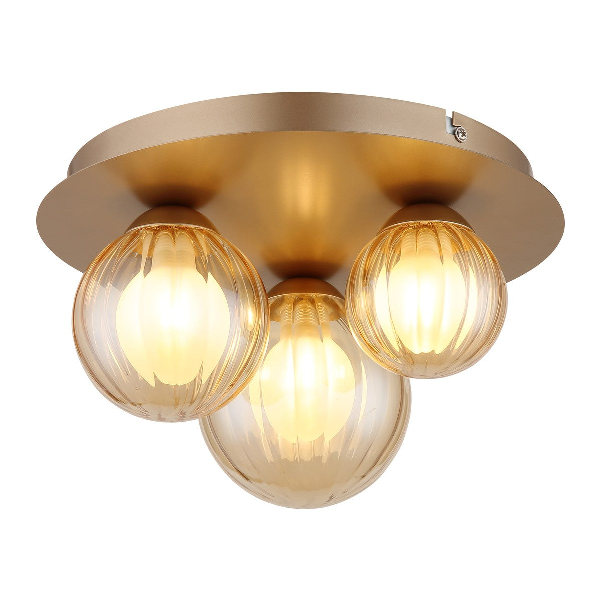 Lustre de têmpora em cor cappuccino luxo com 3 luzes