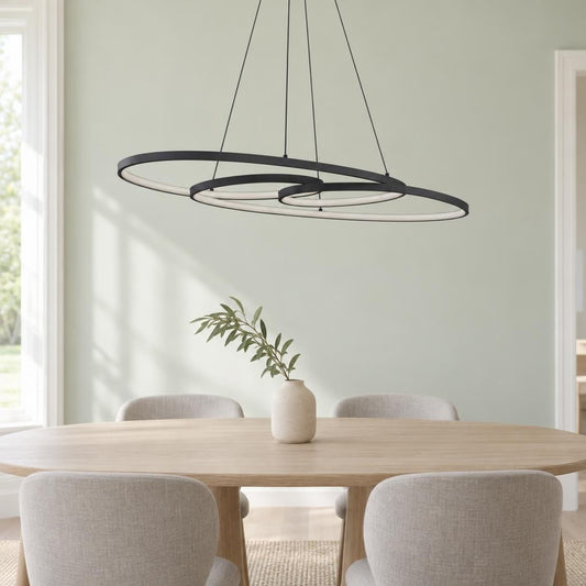 Oval pendellampe med hukommelsesfunktion Spira – stemningsbillede