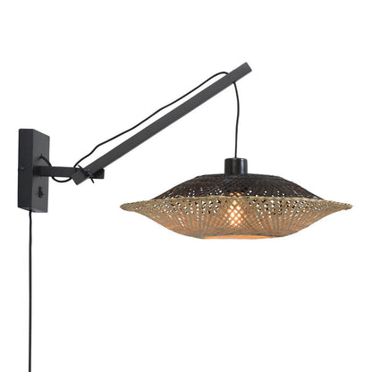wandlamp-bohemian-schotelvorm-naturel-zwart-good-mojo-kalimantan-main-image