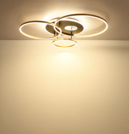 Lampada a soffitto LED in alluminio dorato caratteristico – immagine 6