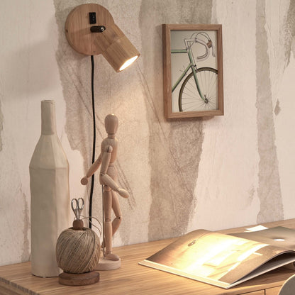 Wall Lamp Bamboo Natural GOOD&MOJO Java Ø12cm GU10 – lifestyle image