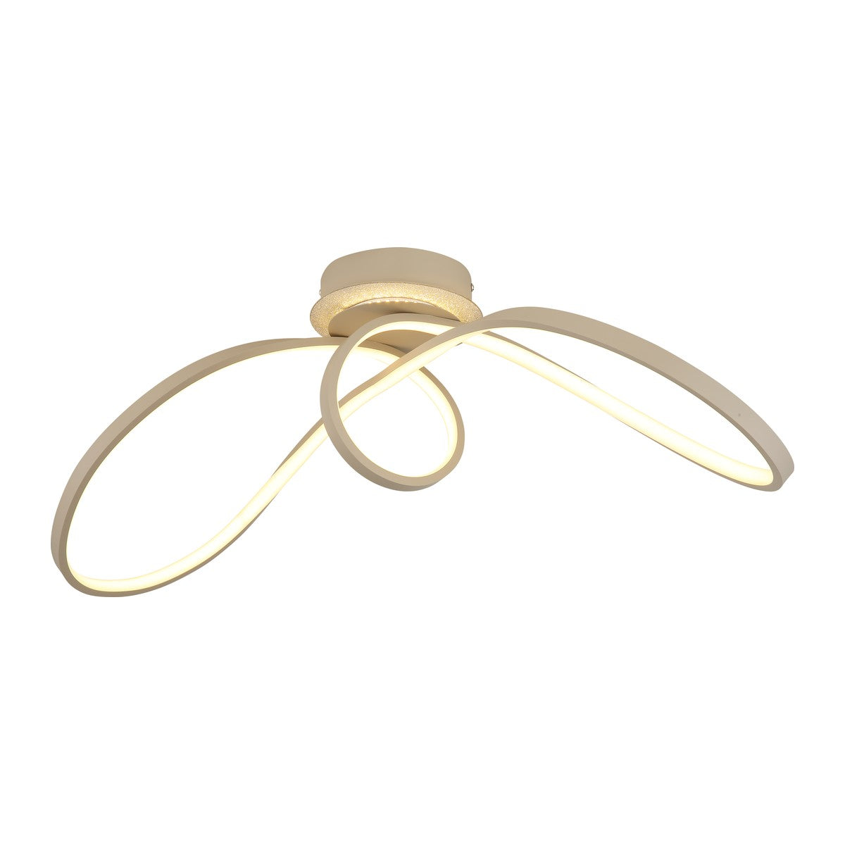 Lampada da soffitto in metallo LED color sabbia con carattere