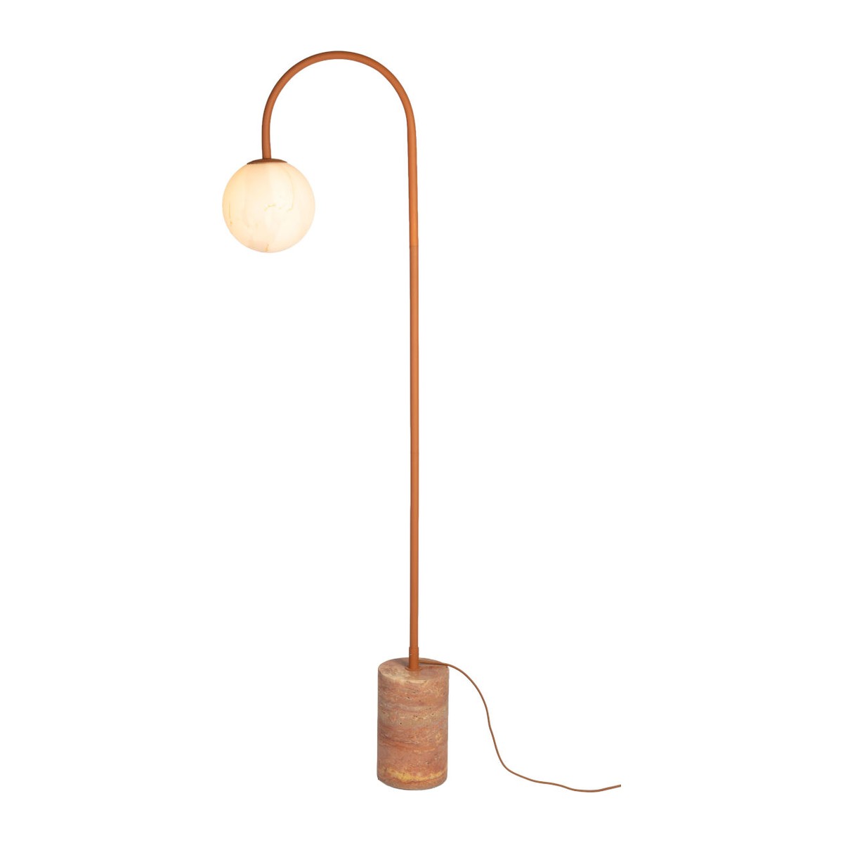 Prepracovaná hlinená travertínová podlahová lampa It's About RoMi Tivoli