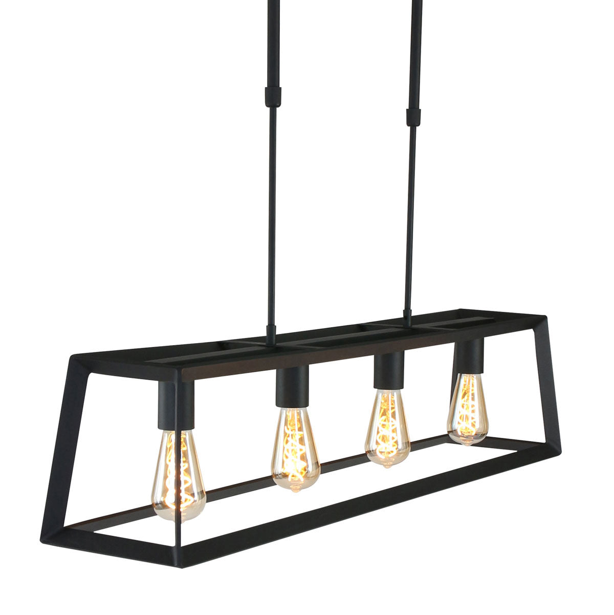 Mexlite Buckley – czarna lampa wisząca z 4 punktami świetlnymi