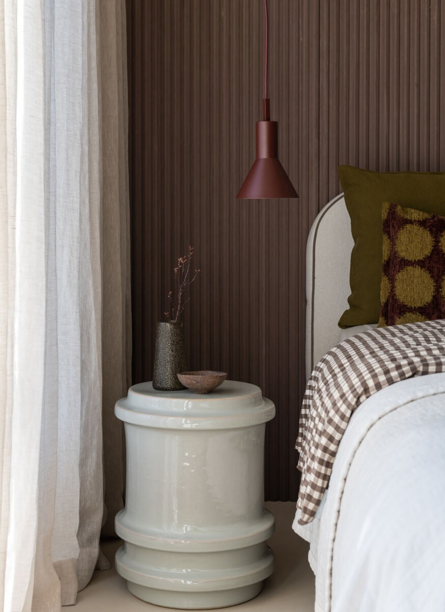 Bordeauxrode metalen hanglamp met kegelkap It's About RoMi Stavanger – afbeelding 8