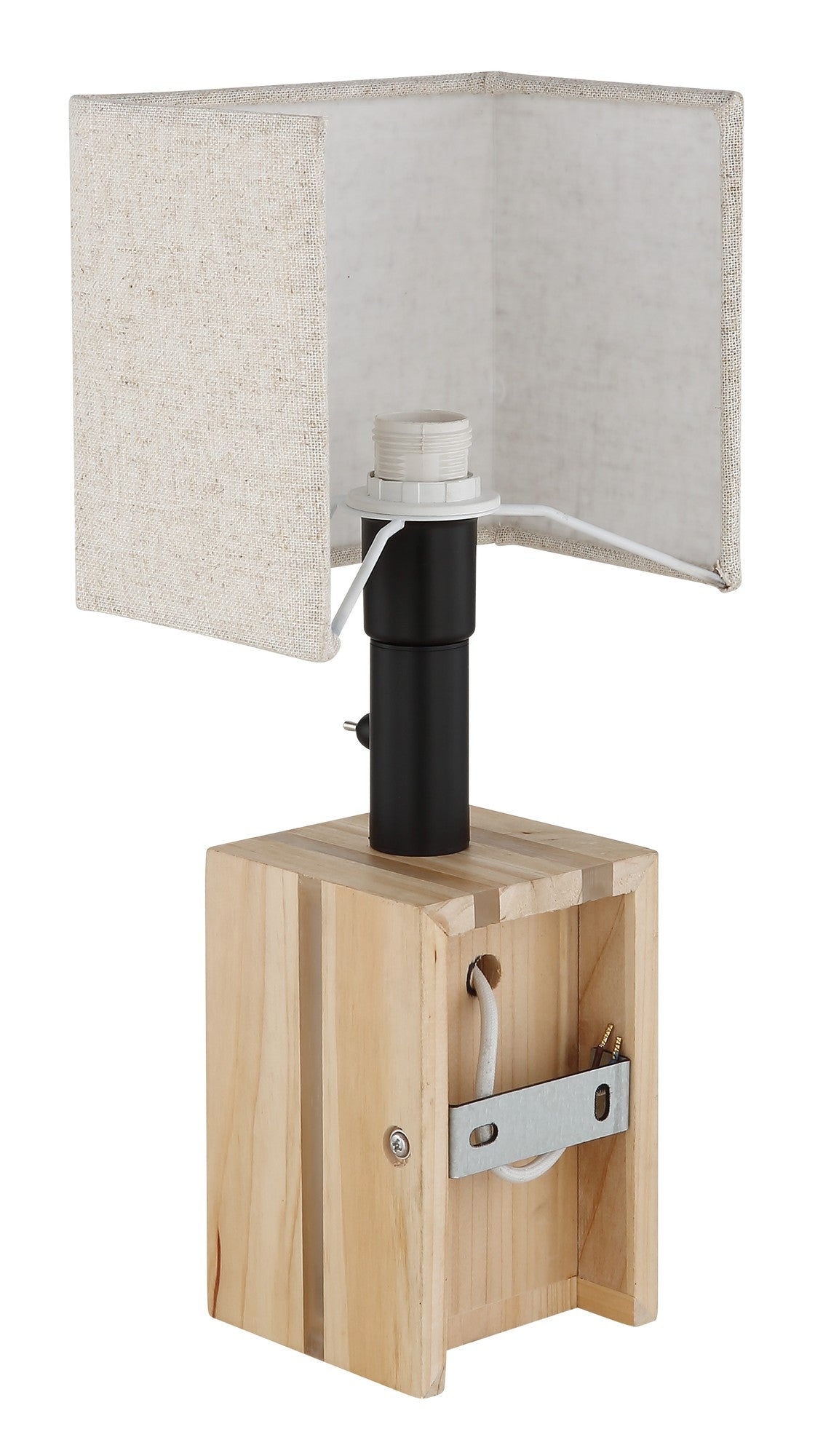 Lampada da parete in lino color naturale elegante – immagine 4