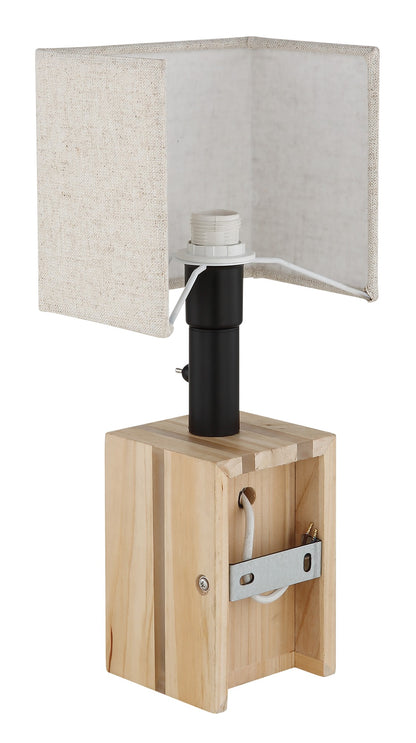 Lampada da parete in lino color naturale elegante – immagine 4