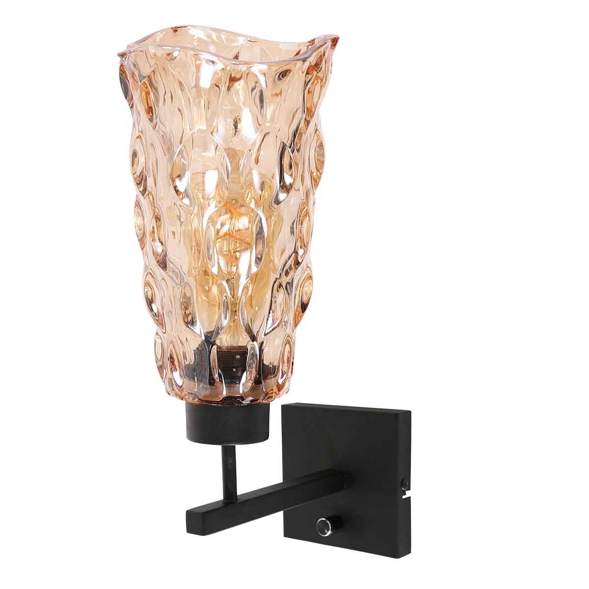 zwarte-retro-wandlamp-amberkleurige-glaskelk-steinhauer-stang-variant-image1