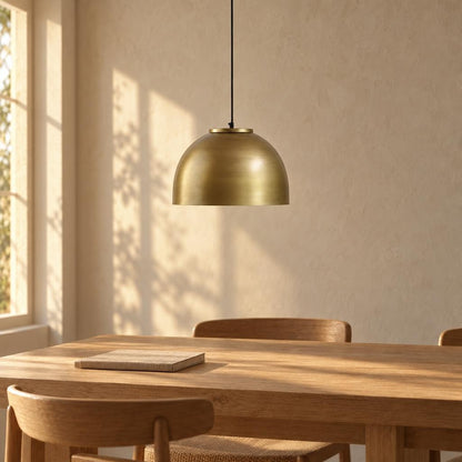 Industriële hanglamp Globo Hermi I brons – sfeerbeeld