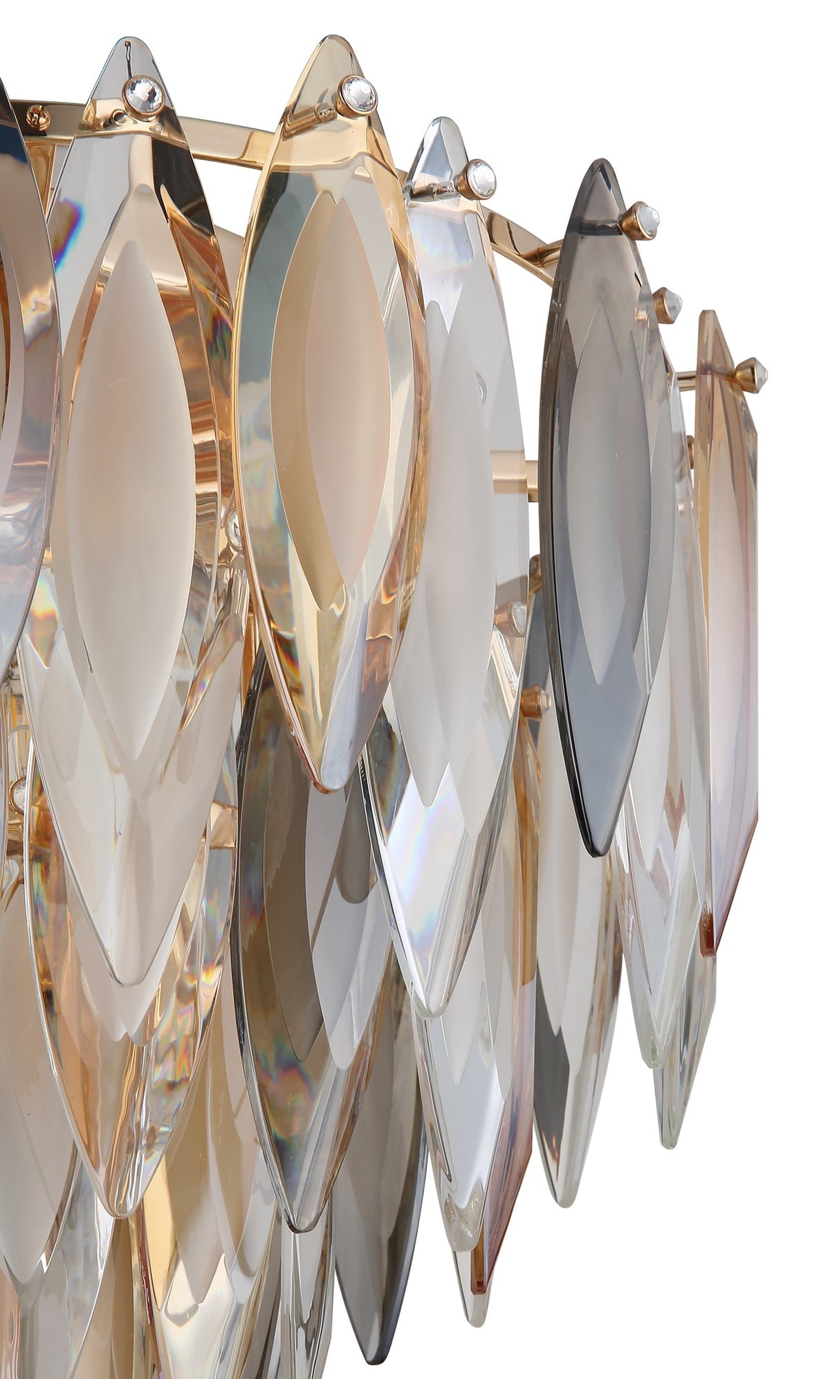 Luz de teto cristalina dourada de 5 lâmpadas – imagem 2