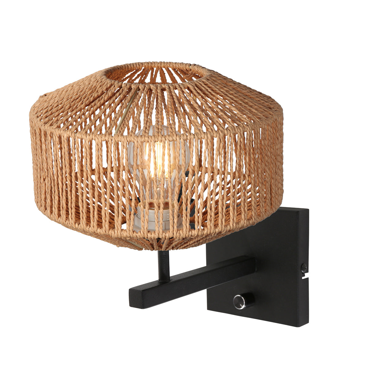 zwarte-wandlamp-met-fijn-gevlochten-touwkap-steinhauer-stang-variant-image1