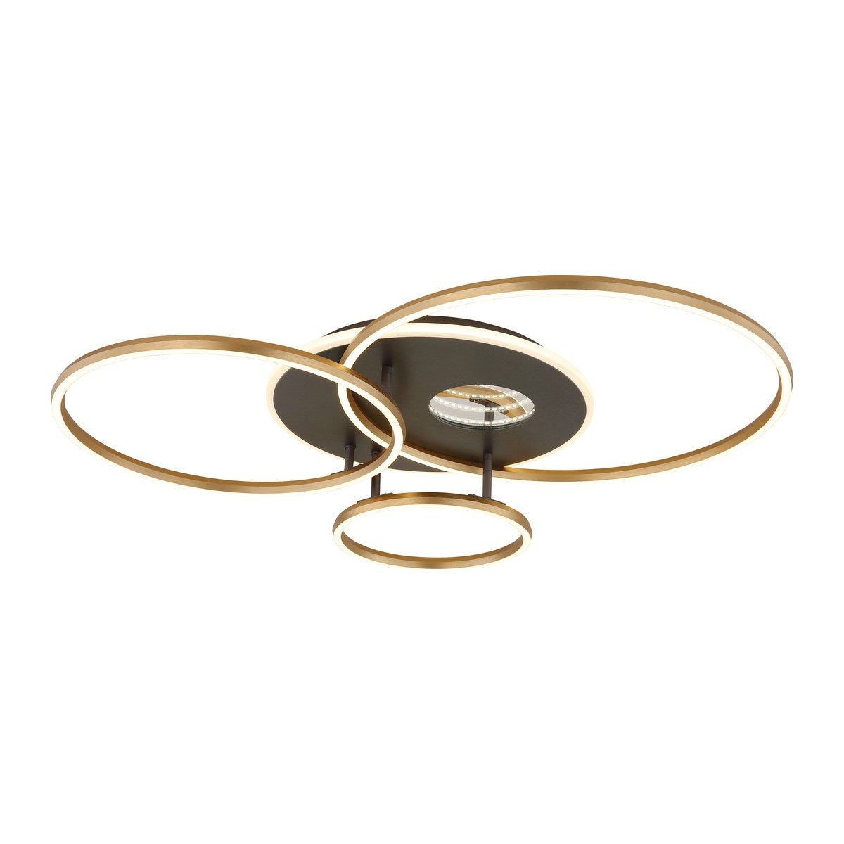 Lampada a soffitto LED in alluminio dorato caratteristico