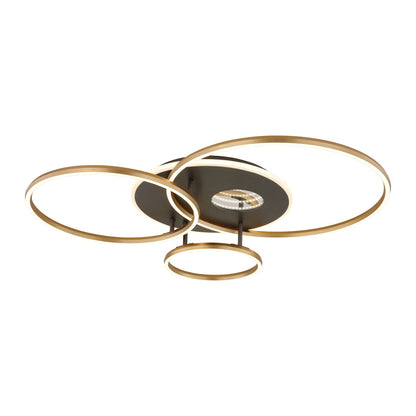Lampada a soffitto LED in alluminio dorato caratteristico