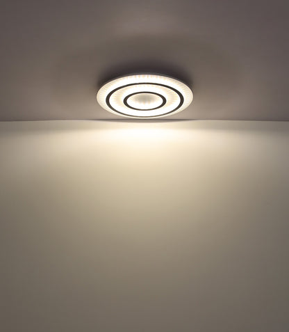 Grande lampada a soffitto LED bianca in metallo – immagine 5
