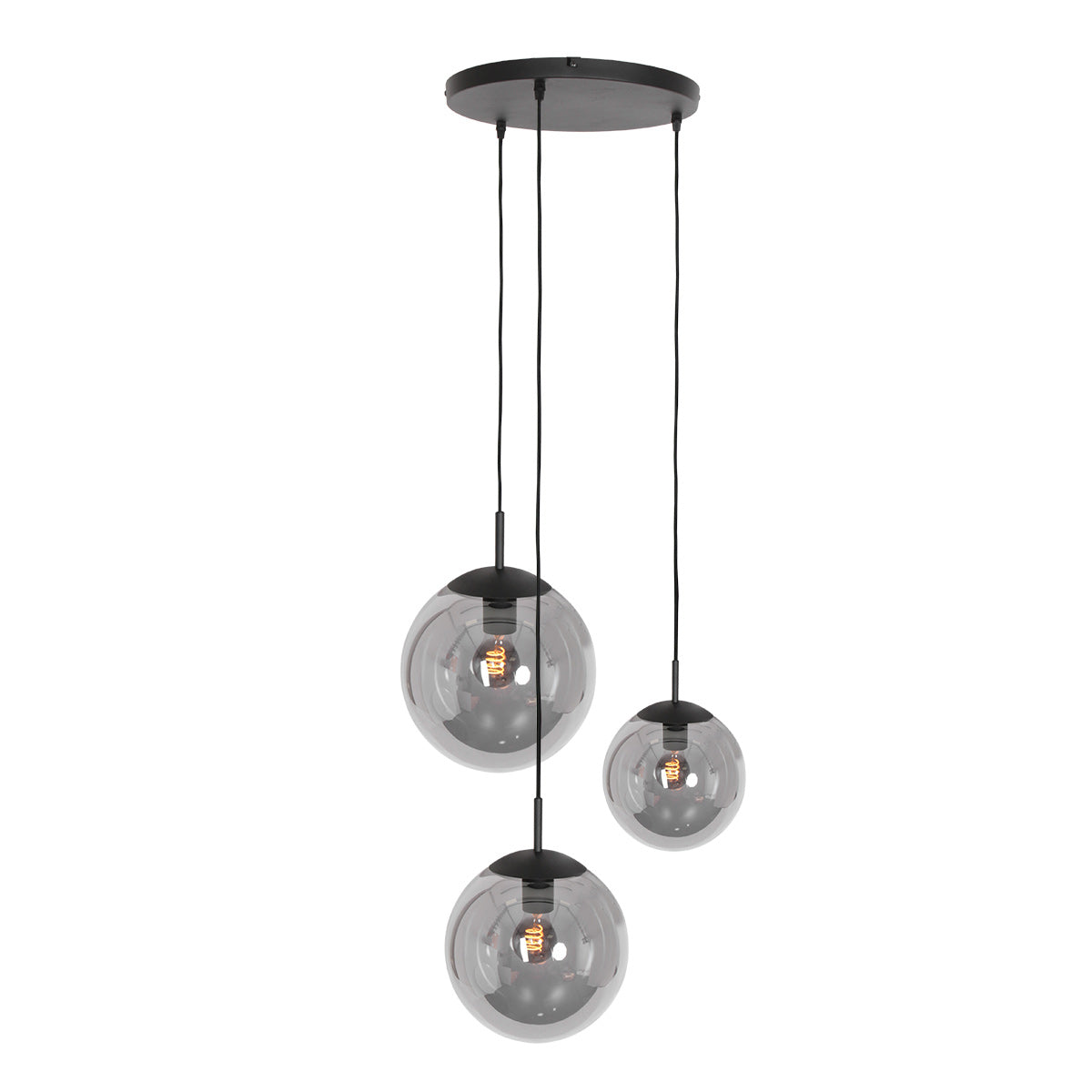 Steinhauer Bollique Triple Smoked Glass Pendant Light