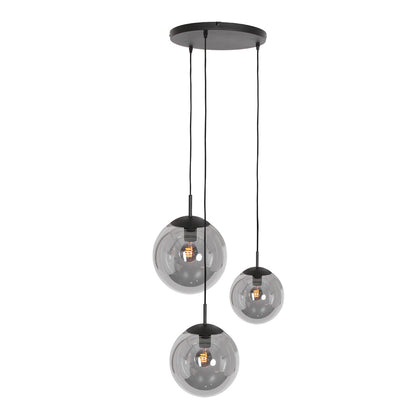 Steinhauer Bollique Triple Smoked Glass Pendant Light