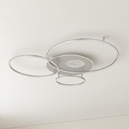 Modern Silver Brushed Aluminium Ceiling Light Invertina – lifestyle image