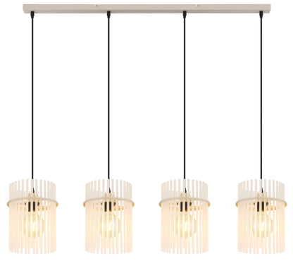 Lampadario elegante in vetro color sabbia a 4 luci – immagine 2