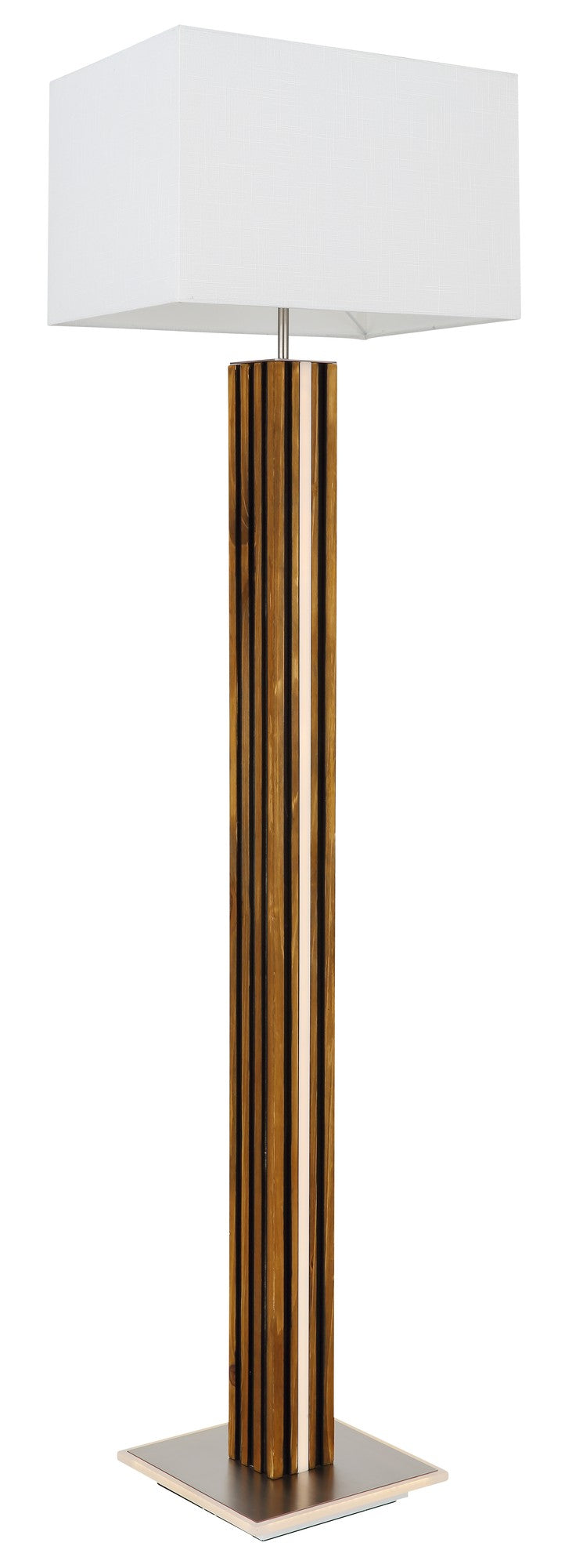 Elegante lampada da terra a LED con 2 luci in colore nichel – immagine 11