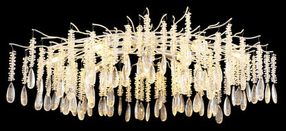 Lampadario in cristallo argento senza tempo con 10 luci – immagine 4