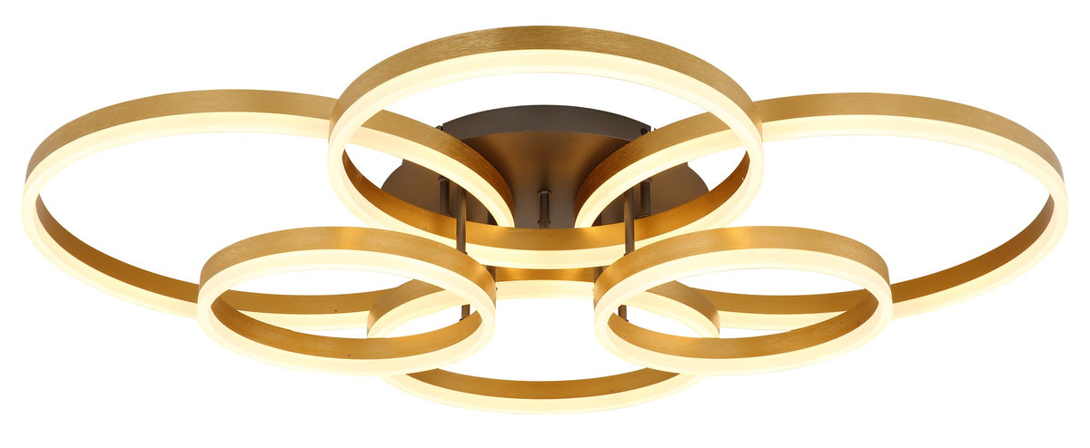 Екстра голям черен алуминиев LED ceiling lamp – изображение 4