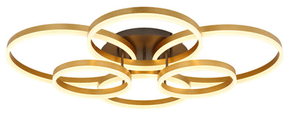 Екстра голям черен алуминиев LED ceiling lamp – изображение 4