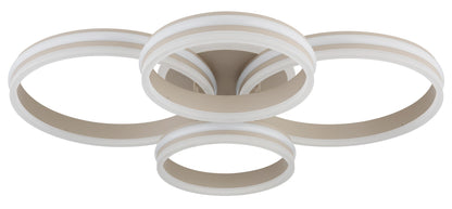 Piccola lampada a soffitto LED in metallo color sabbia – immagine 1