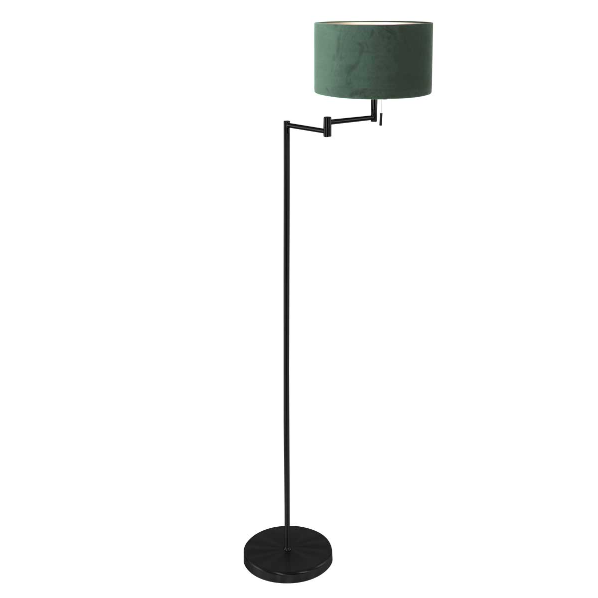 zwarte-moderne-vloerlamp-met-groene-lampenkap-mexlite-bella-main-image
