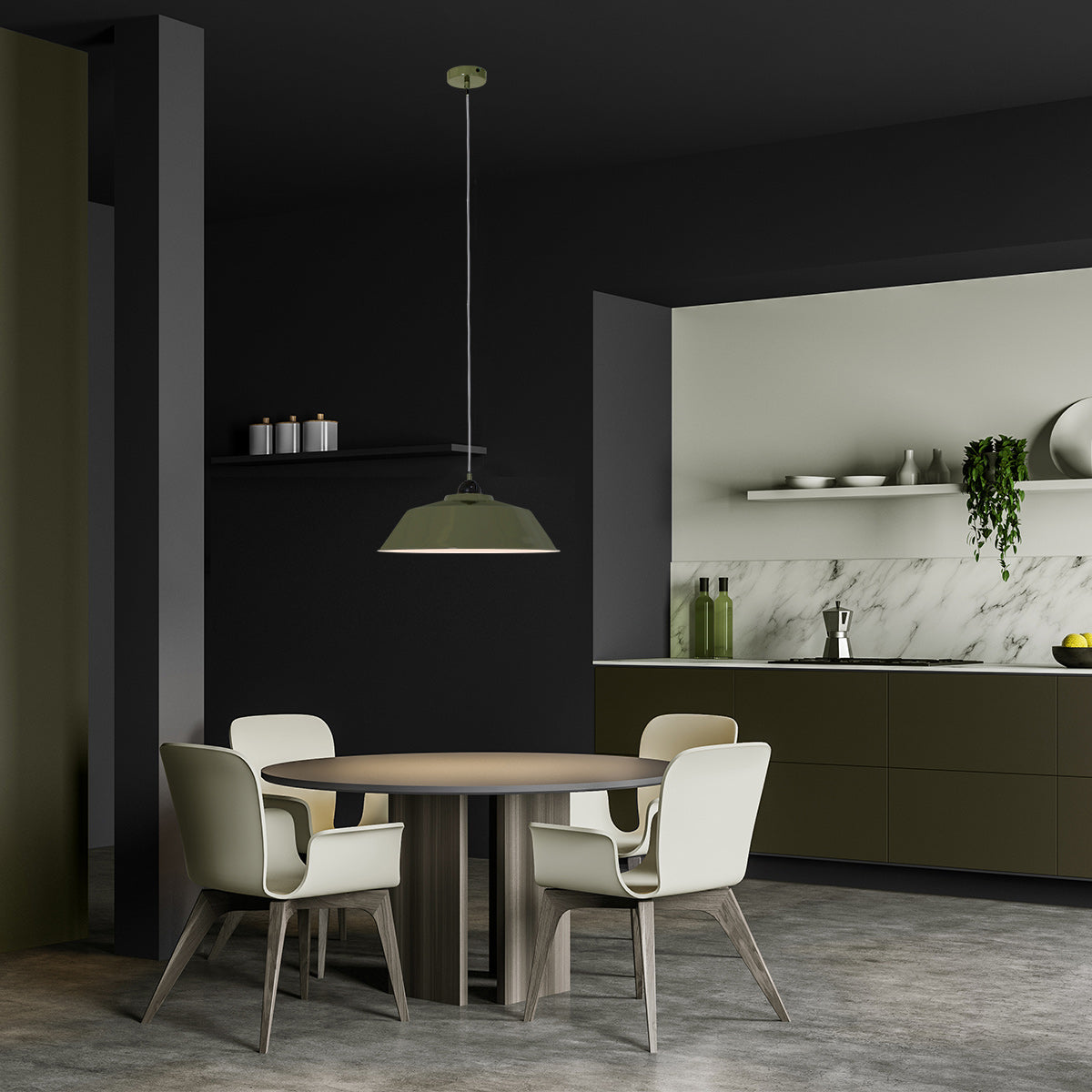 Zielona metalowa lampa wisząca Mexlite Nove – zdjęcie 2