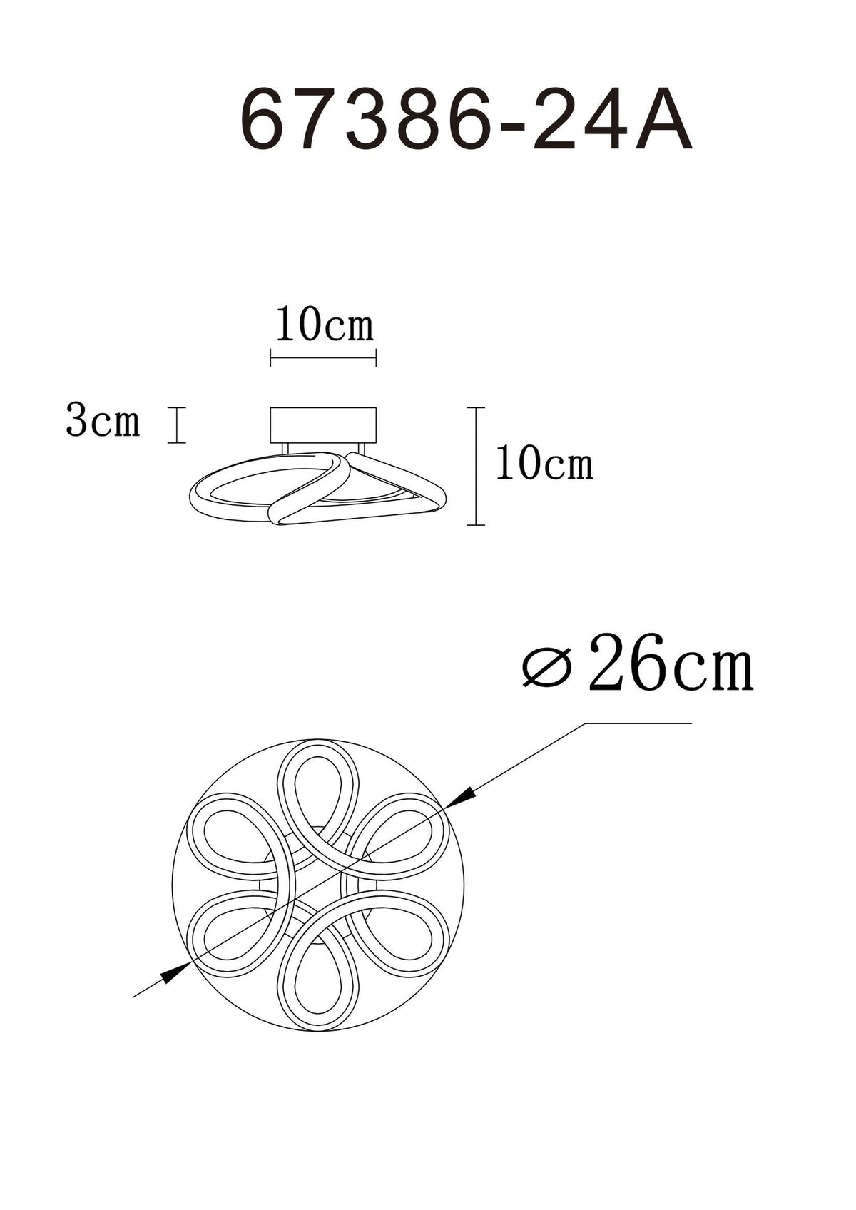 Luz de teto de metal LED em antracite – imagem 9