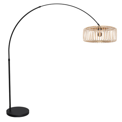 booglamp-zwart-met-bamboe-spijlen-kap-verstelbaar-e27-mexlite-flair-main-image
