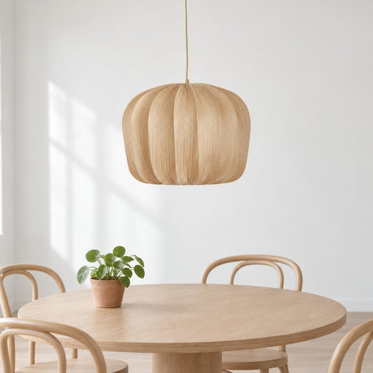 Závěsná lampa Savina béžová Ø50 cm Light & Living – fotografie v interiéru