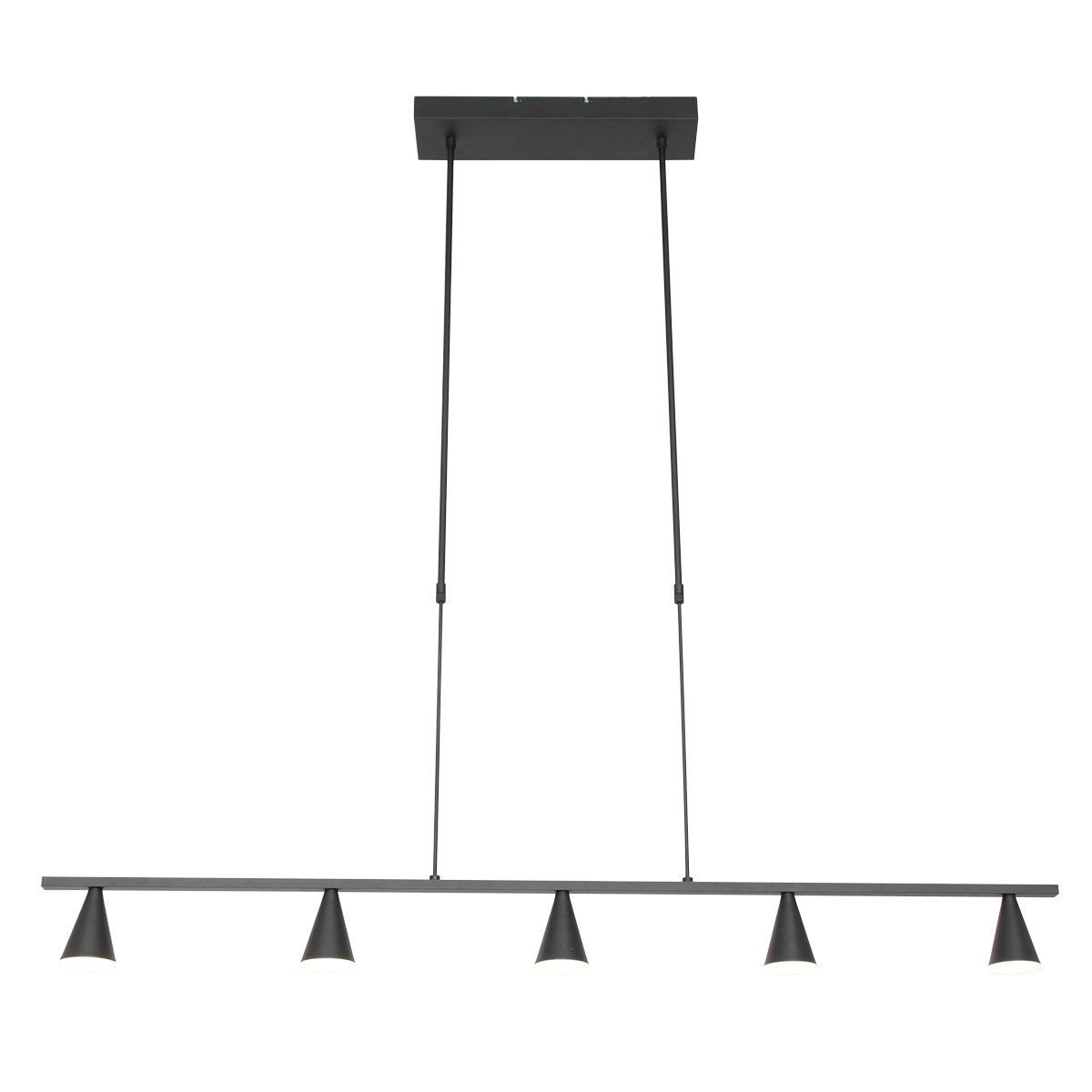 Висяща LED лампа Steinhauer Vortex, черна, 120 см