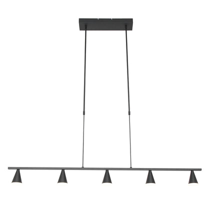Висяща LED лампа Steinhauer Vortex, черна, 120 см
