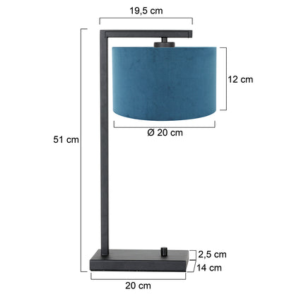 zwarte-tafellamp-met-blauwe-kap-steinhauer-stang-variant-image7