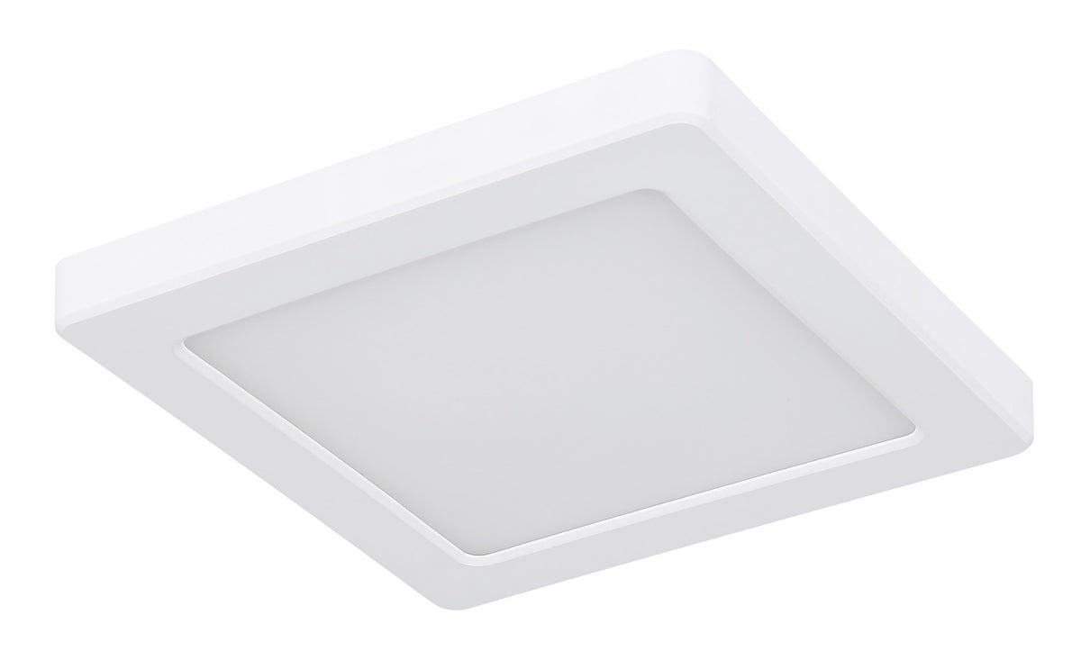 Малка бяла пластмасова LED таванна лампа – изображение 1